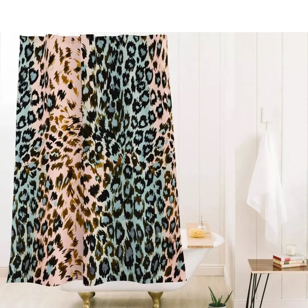 Society6 Pink and Blue Shower Curtain Modern Design